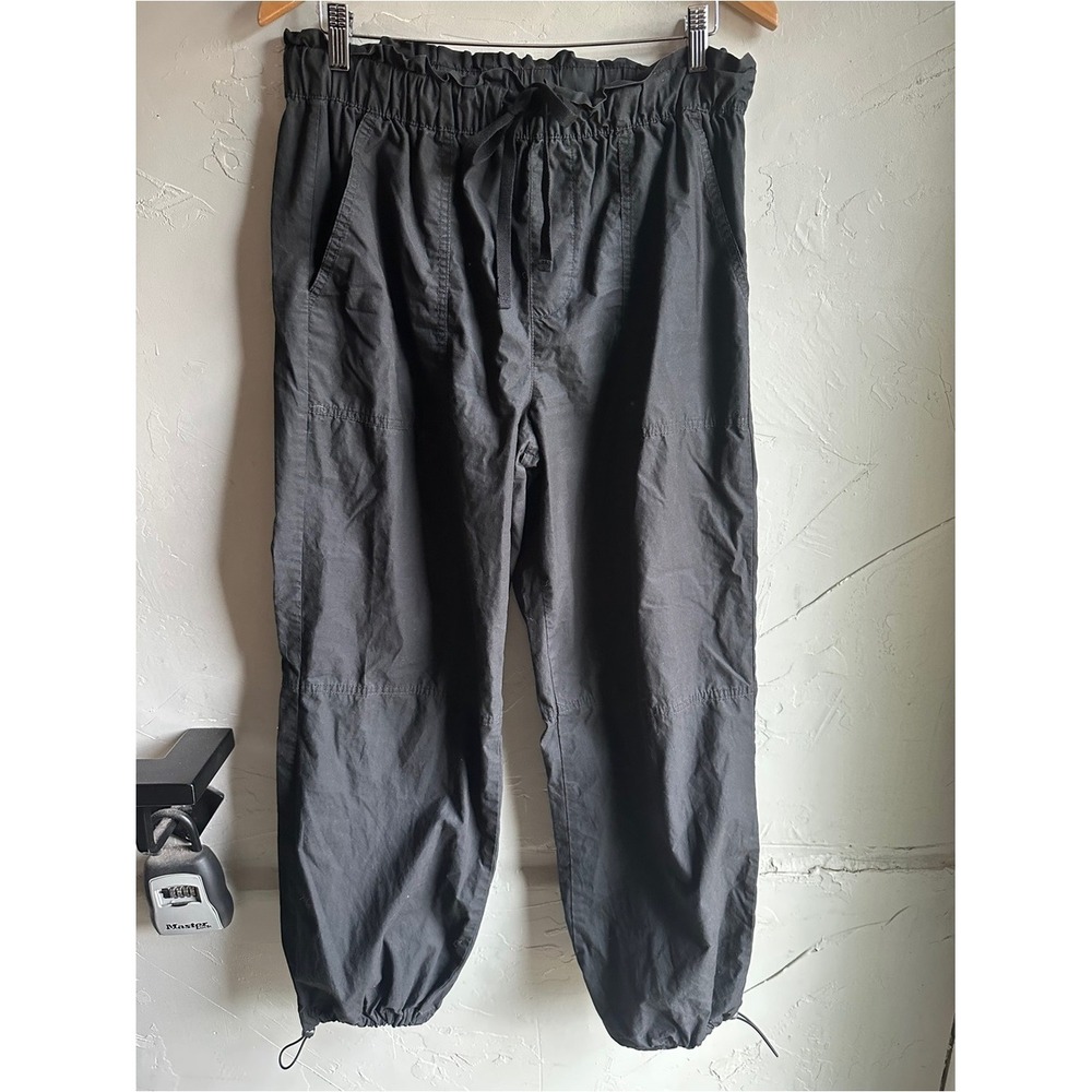 Sanctuary Black Parachute Cargo Pants Utility Jogger XP9266LS L